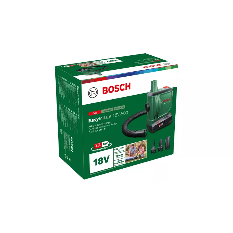 Bosch EasyInflate 18V-500 elektrische Luftpumpe 0,03 bar 530 l/min