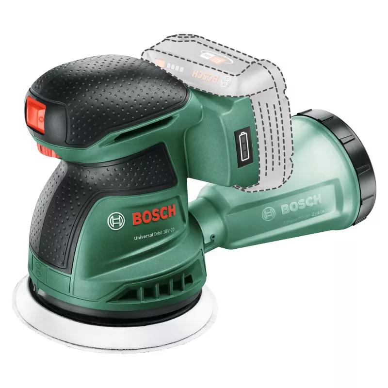 Bosch UniversalOrbit 18V-20 (BareTool), Exzenterschleifer, Orbital, Grün, Deutschland, Akku, 18 V