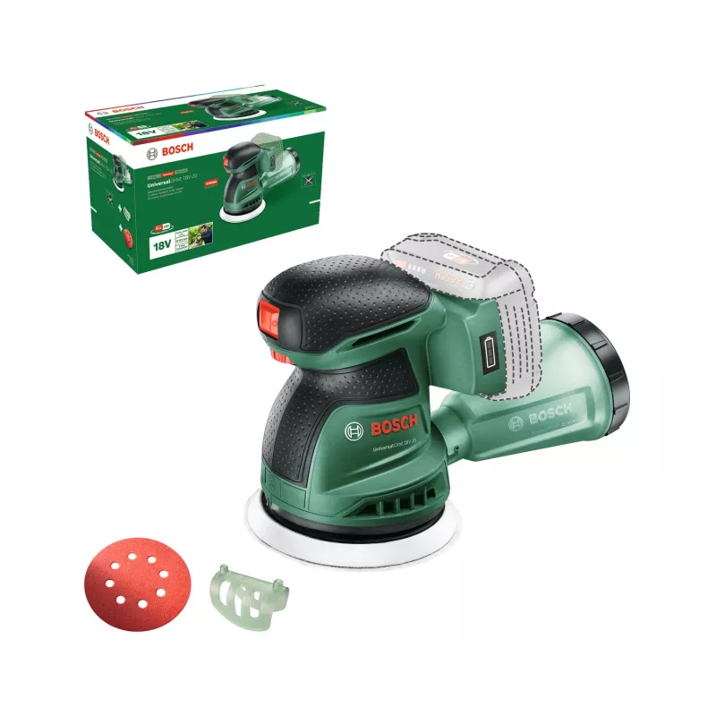 Bosch UniversalOrbit 18V-20 (BareTool), Exzenterschleifer, Orbital, Grün, Deutschland, Akku, 18 V