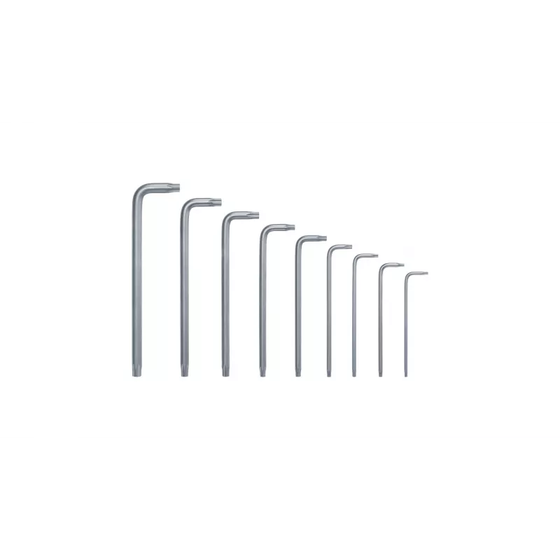 Bosch 1 600 A02 Z9C, L-Torx-Schlüsselsatz, TX10, TX15, TX20, TX25, TX27, TX30, TX40, TX8, TX9, Grün, Silber, Stahl, Kunststoff, 69 mm