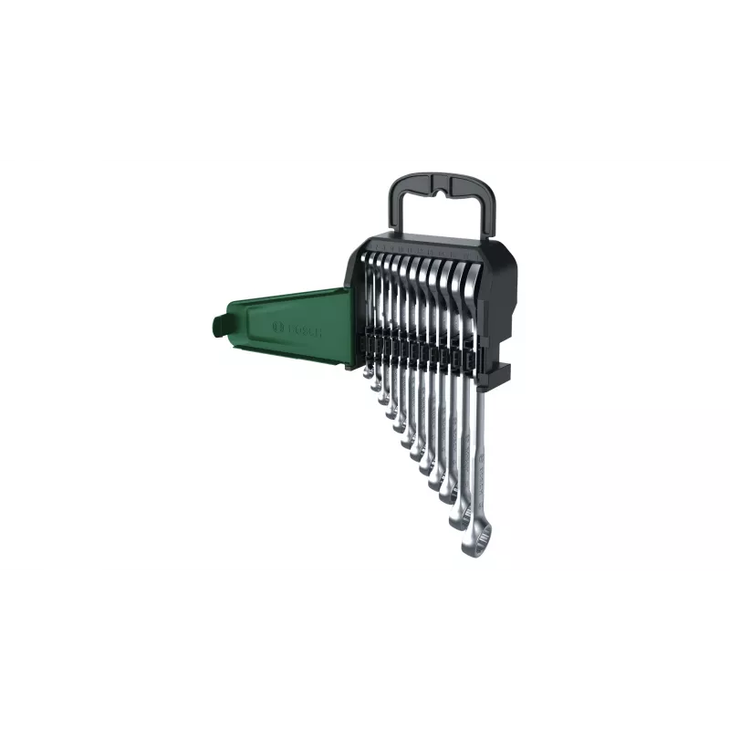 Bosch 1 600 A02 Z9D, 6,7,8,9,10,11,12,13,14,15,17,19 mm, Edelstahl, Chrom-Vanadium-Stahl, Satin, 12 Stück
