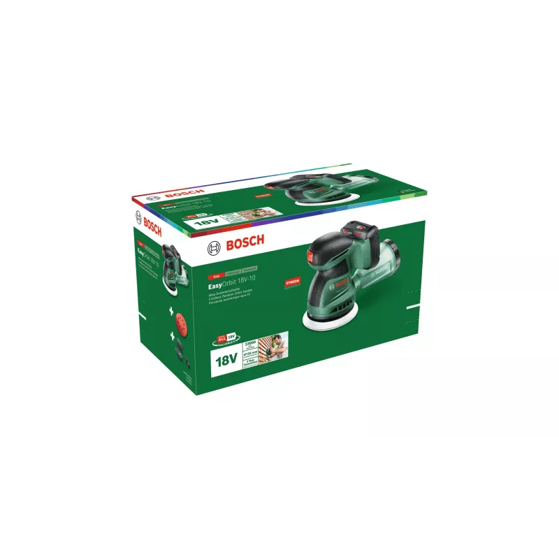 Bosch EasyOrbit 18V-10 Exzenterschleifer 23000 OPM Schwarz, Grün