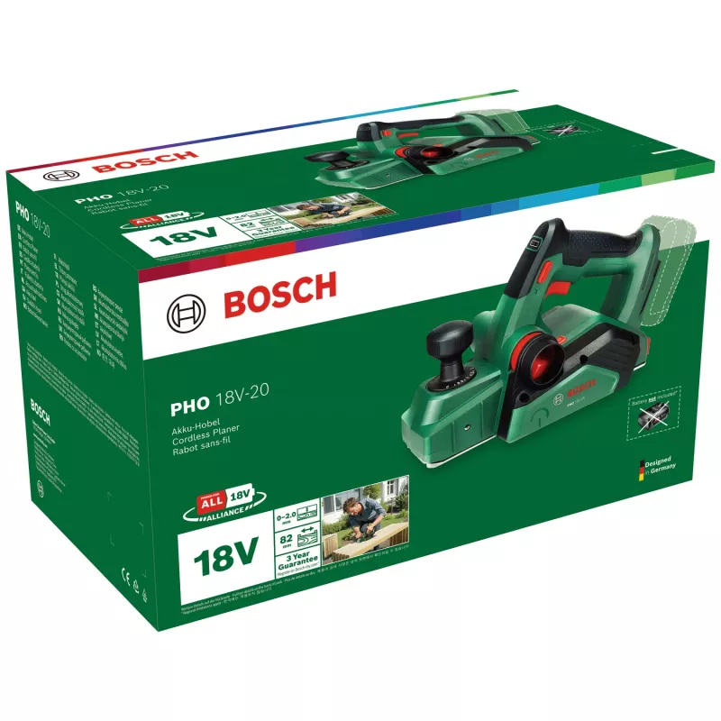 Bosch PHO 18V-20 (Bare tool, Carton), Grün, 2 mm, Batterie, 18 V, 171 mm, 291 mm