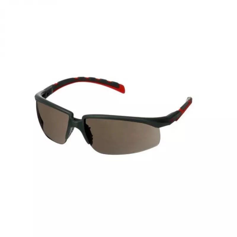 3M S2002SGAF-RED Sicherheitsbrille Schutzbrille Kunststoff Grau, Rot