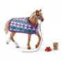 schleich HORSE CLUB Englisches Vollblut mit Decke, Pferdestall, Pferde, 5 Jahr(e), Mehrfarbig, Kunststoff