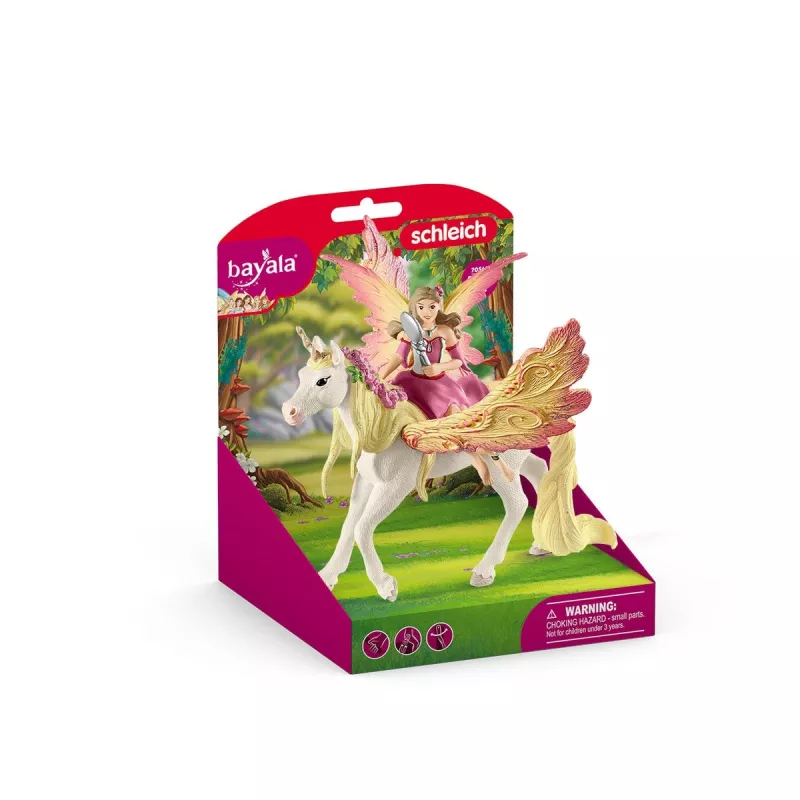 schleich BAYALA Fee Feya mit Pegasus-Einhorn, Sonnenelfen, Einhörner & Feen, 5 Jahr(e), Mehrfarbig, Kunststoff