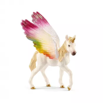 schleich BAYALA Geflügeltes Regenbogen-Einhornfohlen, 5 Jahre, Einhorn / Pegasus, Einhörner & Feen, Mehrfarbig, Kunststoff, 1 Stück