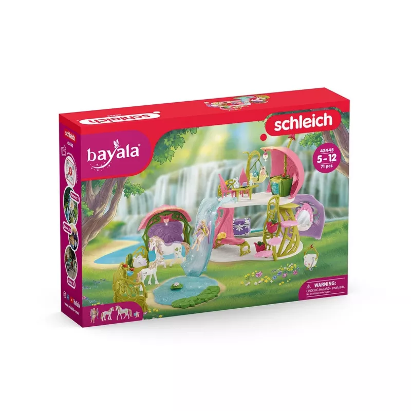 schleich BAYALA Glitzerndes Blumenhaus mit Einhörnern, See und Stall