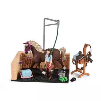 schleich HORSE CLUB Waschplatz mit Emily & Luna, Tier, Pferdestall, Pferde, 5 Jahr(e), Mehrfarbig, Kunststoff
