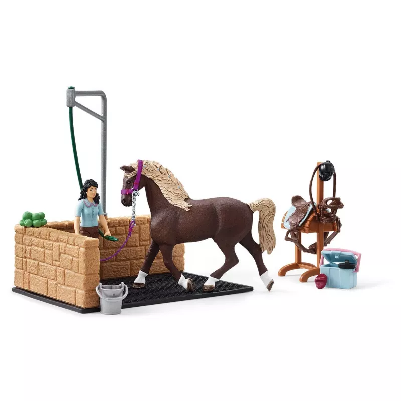 schleich HORSE CLUB Waschplatz mit Emily & Luna, Tier, Pferdestall, Pferde, 5 Jahr(e), Mehrfarbig, Kunststoff