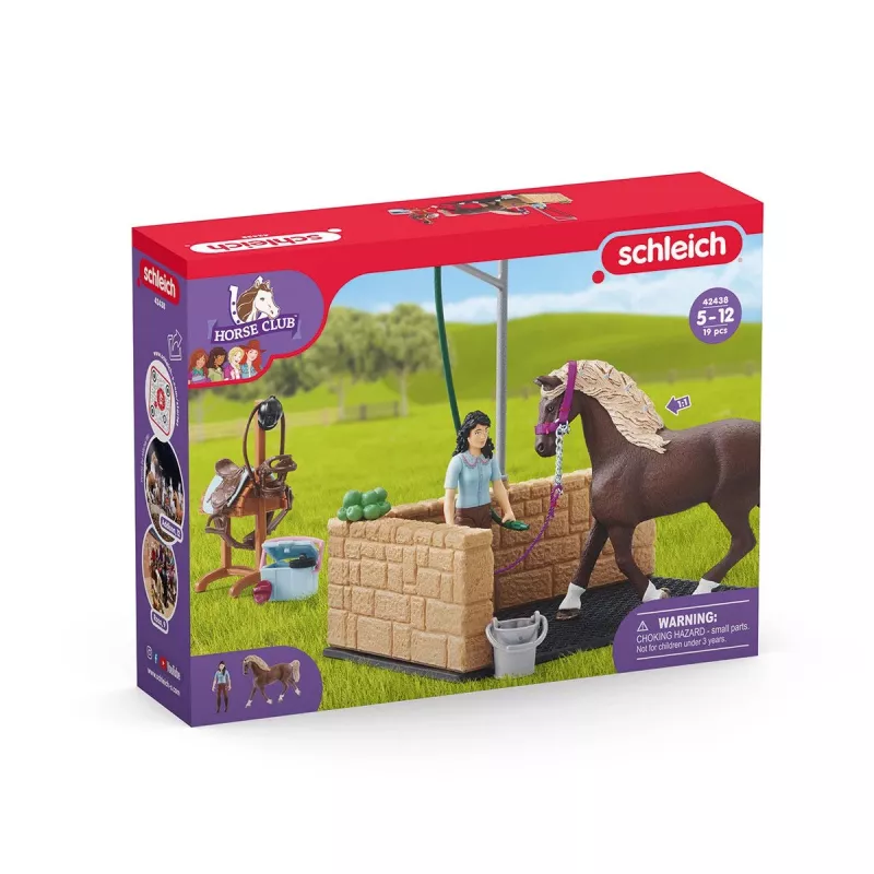 schleich HORSE CLUB Waschplatz mit Emily & Luna, Tier, Pferdestall, Pferde, 5 Jahr(e), Mehrfarbig, Kunststoff