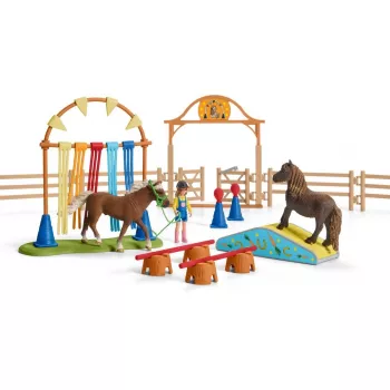 schleich Pony-Agility-Training, Agility, Bauernhoftiere/Bauernhofspielzeug, 3 Jahr(e), Mehrfarbig, Kunststoff