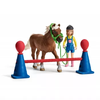 schleich Pony-Agility-Training, Agility, Bauernhoftiere/Bauernhofspielzeug, 3 Jahr(e), Mehrfarbig, Kunststoff