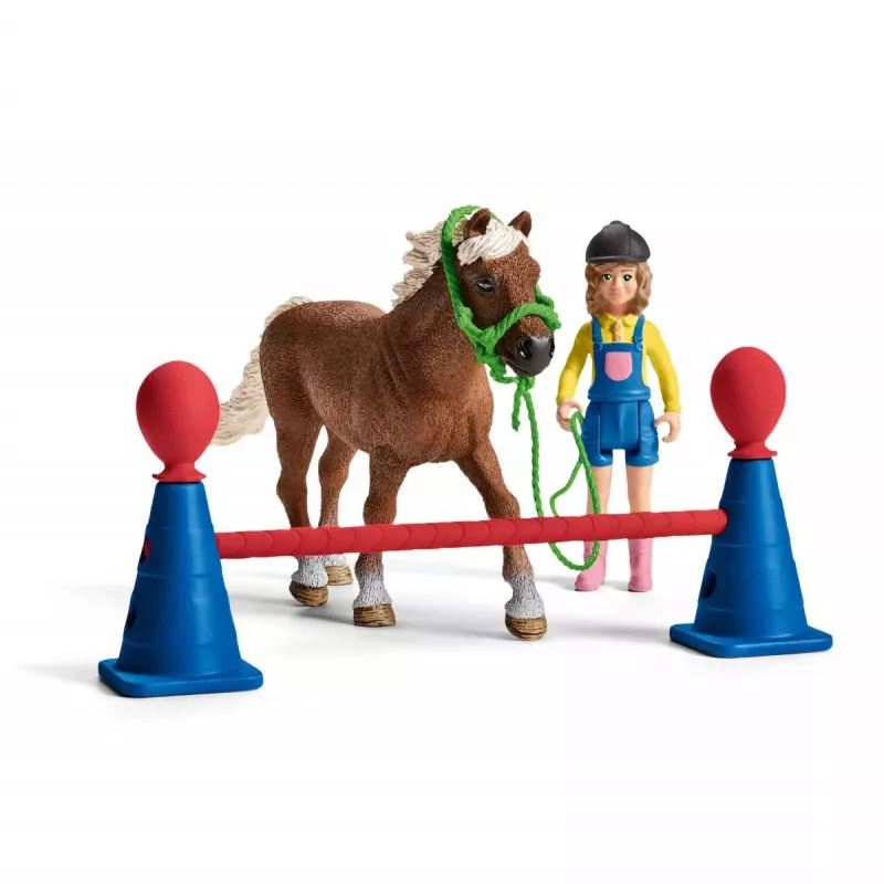 schleich Pony-Agility-Training, Agility, Bauernhoftiere/Bauernhofspielzeug, 3 Jahr(e), Mehrfarbig, Kunststoff