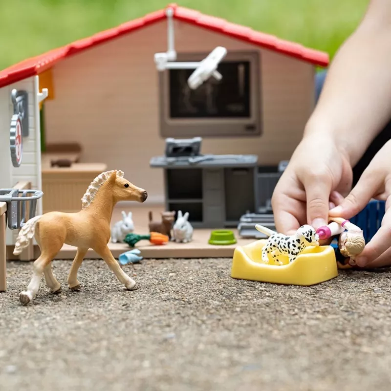 schleich Tierarztpraxis mit Tieren, Bauernhof, Bauernhoftiere / Bauernhofspielzeug, 3 Jahr(e), Mehrfarbig