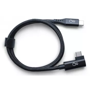 Ochno 70 cm schwarzes USB-C-Kabel, abgewinkelt, 0,7 m, USB C, USB C, USB 3.2 Gen 2 (3.1 Gen 2), 10 Gbit/s, Weiß