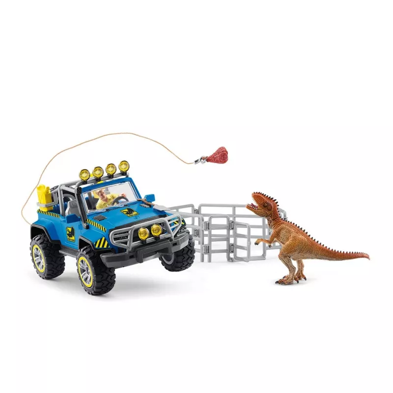 schleich Dinosaurs Geländewagen mit Dino-Außenposten