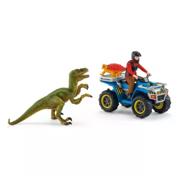 Spielset Schleich Dinosaurs Quad Flucht vor dem Velociraptor