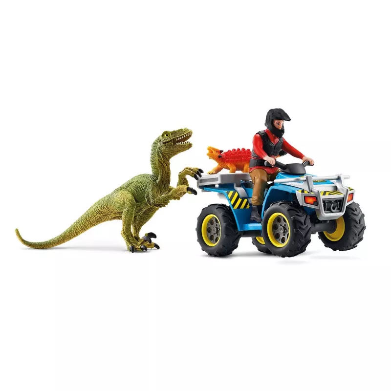 Spielset Schleich Dinosaurs Quad Flucht vor dem Velociraptor