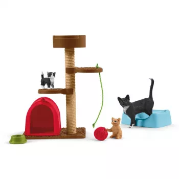 Spielset Schleich FARM WORLD Spielspaß für niedliche Katzen