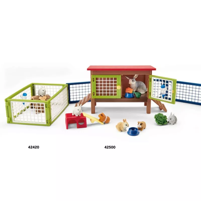 Kaninchen- und Meerschweinchenstall Schleich FARM WORLD 42500