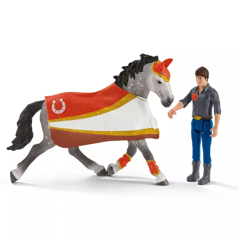 Toy set Schleich HORSE CLUB Mias Voltigier-Reitset