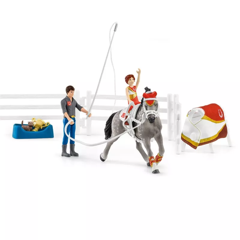 Toy set Schleich HORSE CLUB Mias Voltigier-Reitset