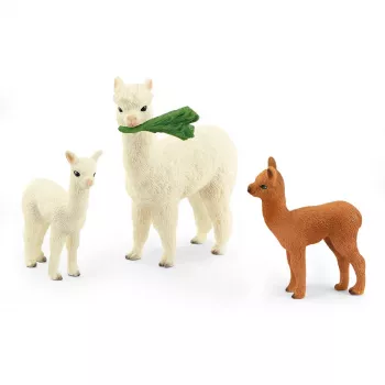 schleich WILD LIFE Alpaka-Set, 3 Jahr(e), Wild Life, Braun, Grün, Weiß, 3 Stk.