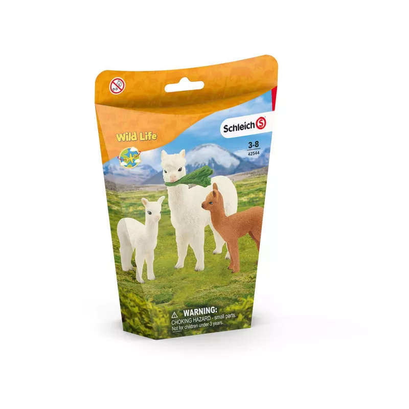 schleich WILD LIFE Alpaka-Set, 3 Jahr(e), Wild Life, Braun, Grün, Weiß, 3 Stk.