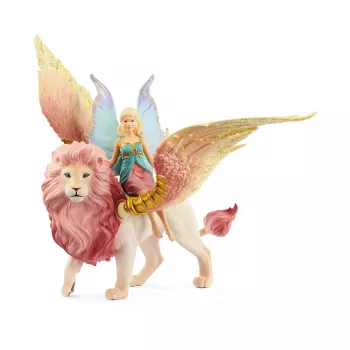 Figure Schleich BAYALA Fee im Flug auf geflügeltem Löwen