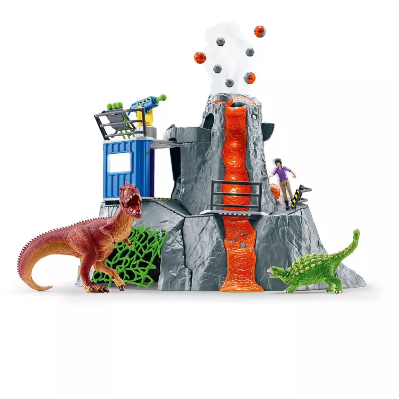 Animal Schleich Dinosaurs Volcano Expedition Base Camp Multicolour 42564