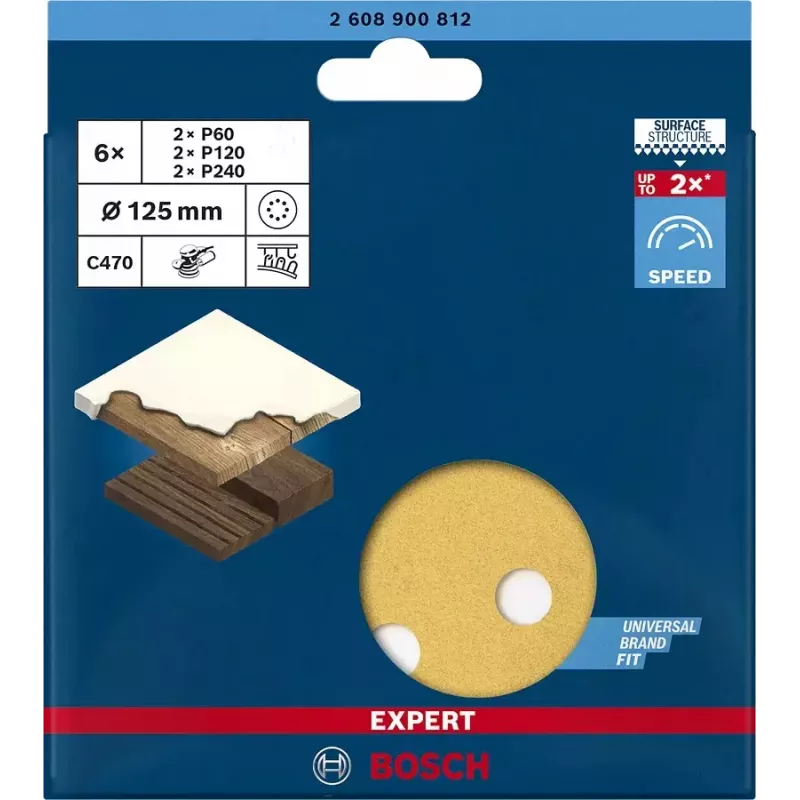 Bosch 2 608 900 812 Rotationswerkzeug Schleif-/Schmirgelzubehör Holz Schleifblatt
