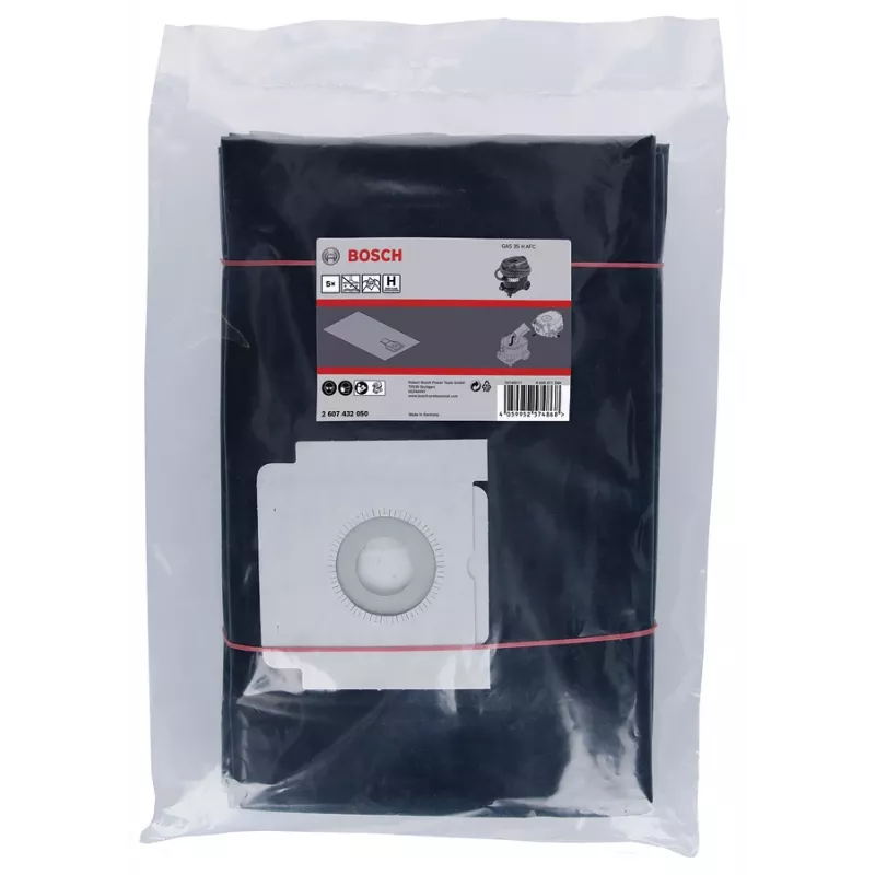 Filterbeutel-Set Bosch GAS 35 H AFC 2607432050 — 5 Stück, Einweg-Staubbeutel für kompatible Staubsauger