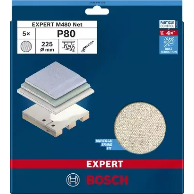 Schleifnetz Bosch Expert M480 5 Stück 2608901636