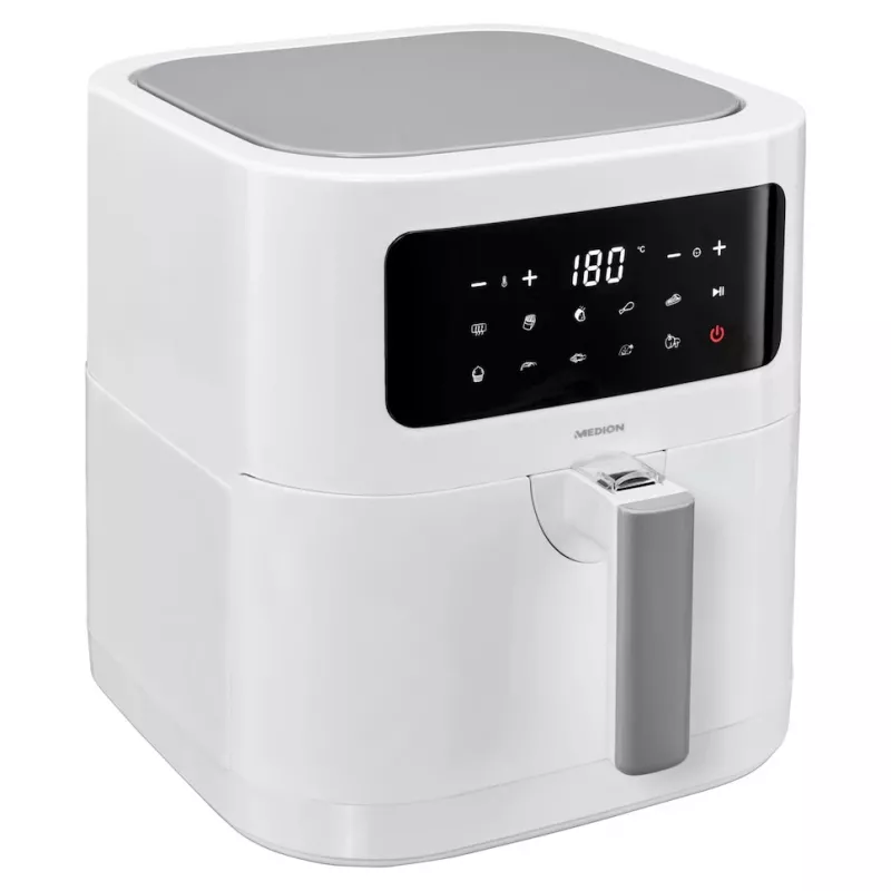 MEDION LIFE E40 XL Single 5,2 l Standgerät Heißluftfritteuse Weiß