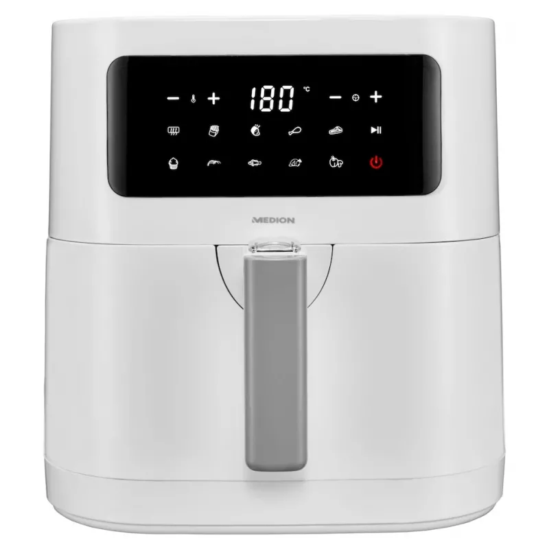 MEDION LIFE E40 XL Single 5,2 l Standgerät Heißluftfritteuse Weiß