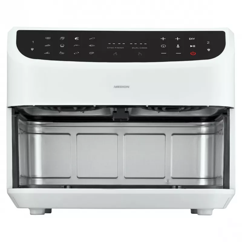 MEDION LIFE P20 Double 8.7 L 2600 W Heißluftfritteuse Weiß