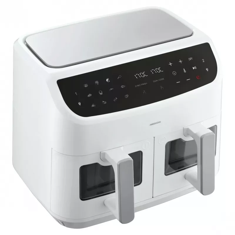 MEDION LIFE P20 Double 8.7 L 2600 W Heißluftfritteuse Weiß