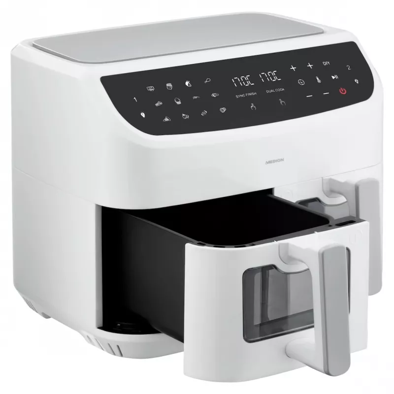 MEDION LIFE P20 Double 8.7 L 2600 W Heißluftfritteuse Weiß