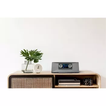 Internetradio MEDION LIFE P85333 — DAB+ / FM, 12 W RMS, 2,8 Zoll TFT, Wi‑Fi 802.11a/b/g, 3,5 mm Klinke, grau