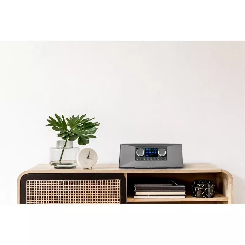 Internetradio MEDION LIFE P85333 — DAB+ / FM, 12 W RMS, 2,8 Zoll TFT, Wi‑Fi 802.11a/b/g, 3,5 mm Klinke, grau