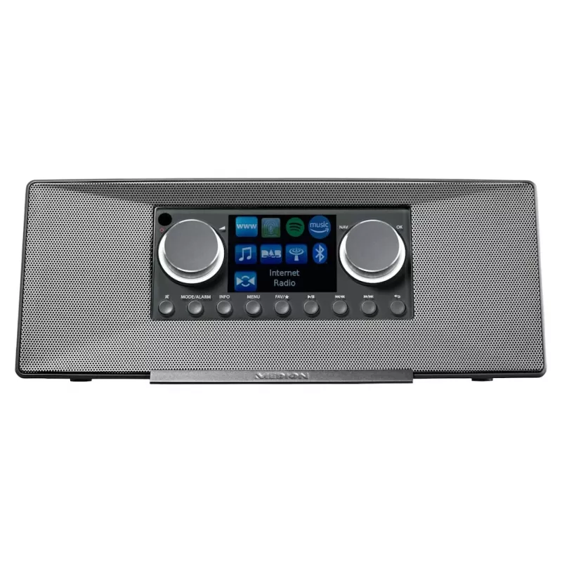 Internetradio MEDION LIFE P85333 — DAB+ / FM, 12 W RMS, 2,8 Zoll TFT, Wi‑Fi 802.11a/b/g, 3,5 mm Klinke, grau