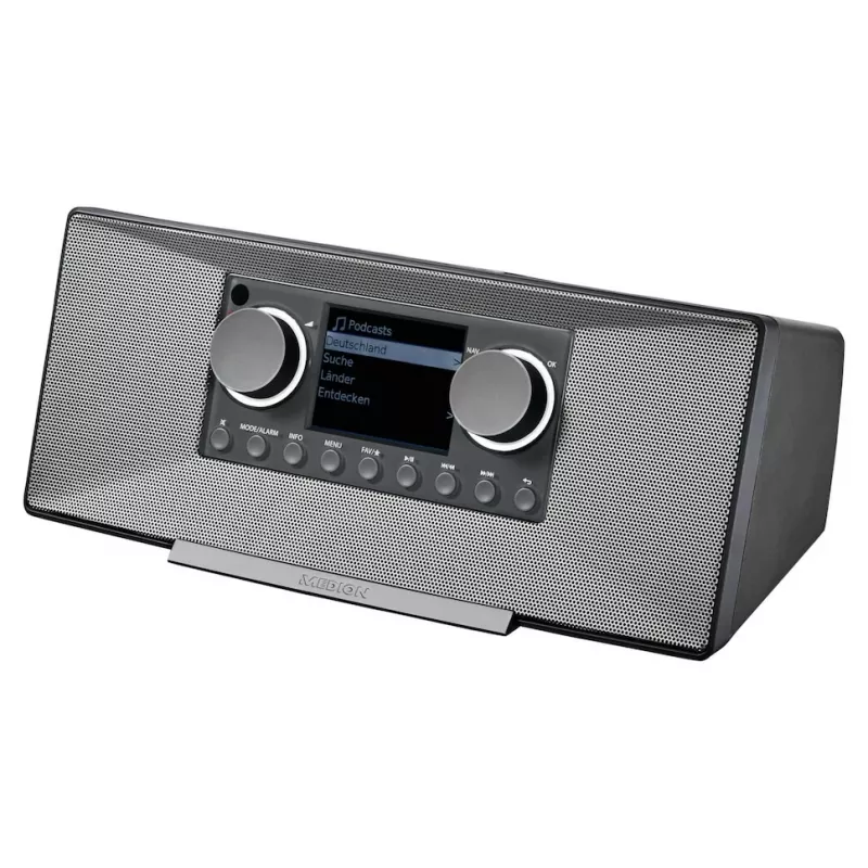 Internetradio MEDION LIFE P85333 — DAB+ / FM, 12 W RMS, 2,8 Zoll TFT, Wi‑Fi 802.11a/b/g, 3,5 mm Klinke, grau
