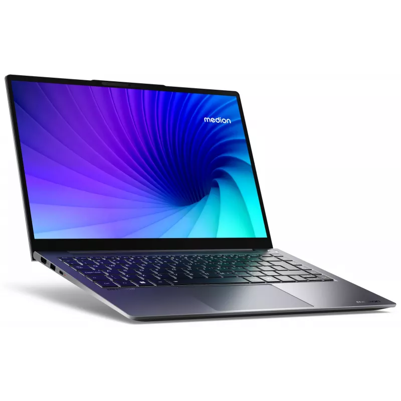 MEDION SPRCHRGD 14 S1 Elite MD62637 Snapdragon X1E-78-100 Laptop 35,6 cm (14 Zoll) WQXGA+ 16 GB LPDDR5-SDRAM 512 GB SSD Wi-Fi 6E (802.11ax) Windows 11 Home US-Englisch Grau