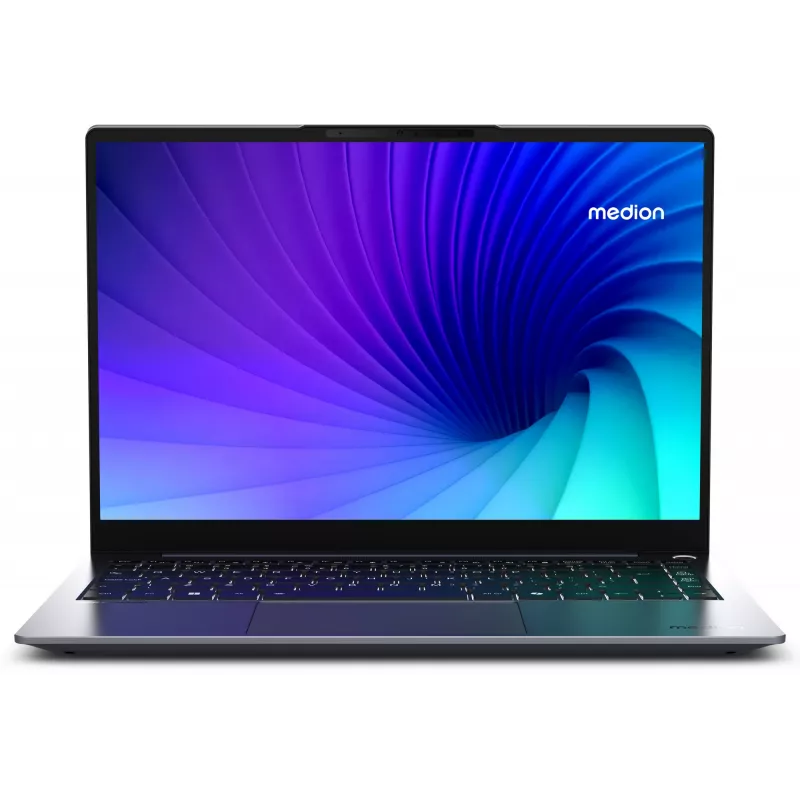 MEDION SPRCHRGD 14 S1 Elite MD62637 Snapdragon X1E-78-100 Laptop 35,6 cm (14 Zoll) WQXGA+ 16 GB LPDDR5-SDRAM 512 GB SSD Wi-Fi 6E (802.11ax) Windows 11 Home US-Englisch Grau