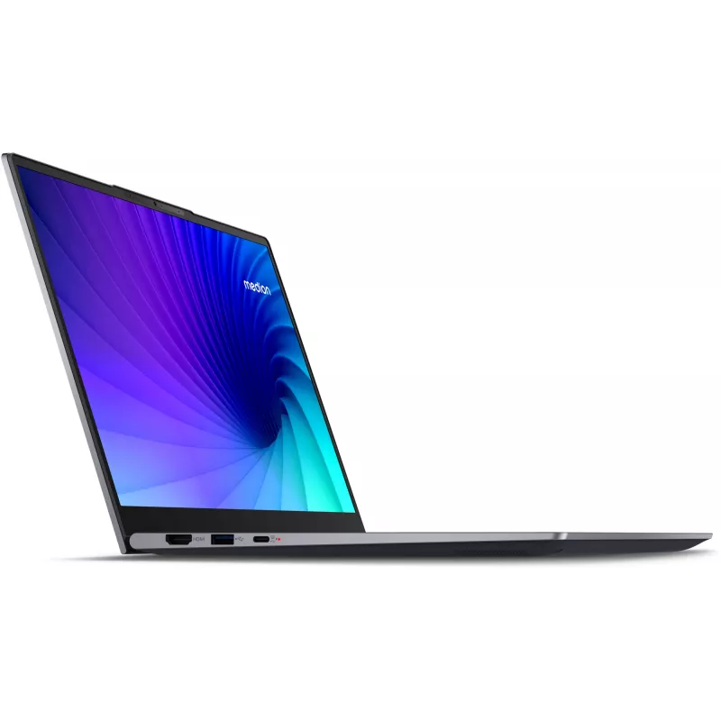MEDION SPRCHRGD 14 S1 Elite MD62637 Snapdragon X1E-78-100 Laptop 35,6 cm (14 Zoll) WQXGA+ 16 GB LPDDR5-SDRAM 512 GB SSD Wi-Fi 6E (802.11ax) Windows 11 Home US-Englisch Grau
