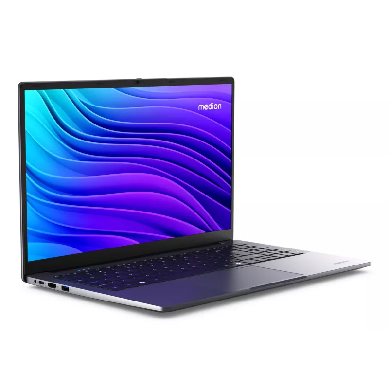 MEDION AKOYA E15223 Intel® N N100 Laptop 39,6 cm (15,6 Zoll) Full HD 4 GB LPDDR5-SDRAM 128 GB Flash Wi-Fi 5 (802.11ac) Windows 11 Home im S-Modus US Englisch Grau