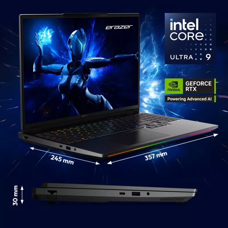 Laptop Erazer Beast 16 X1 16 Zoll Intel Core Ultra 9 275HX 32GB 2TB NVIDIA RTX 5090 Windows 11
