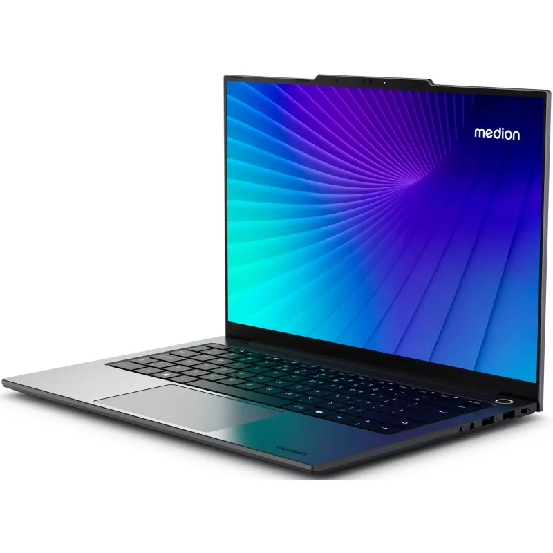 MEDION 30040132 Laptop Intel Core 5 120U 35,6 cm (14 Zoll) 2.8K 16 GB DDR4-SDRAM 512 GB SSD Wi-Fi 6 (802.11ax) Windows 11 Home Schwarz