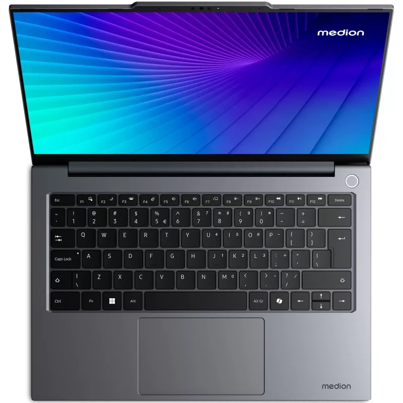 MEDION 30040132 Laptop Intel Core 5 120U 35,6 cm (14 Zoll) 2.8K 16 GB DDR4-SDRAM 512 GB SSD Wi-Fi 6 (802.11ax) Windows 11 Home Schwarz